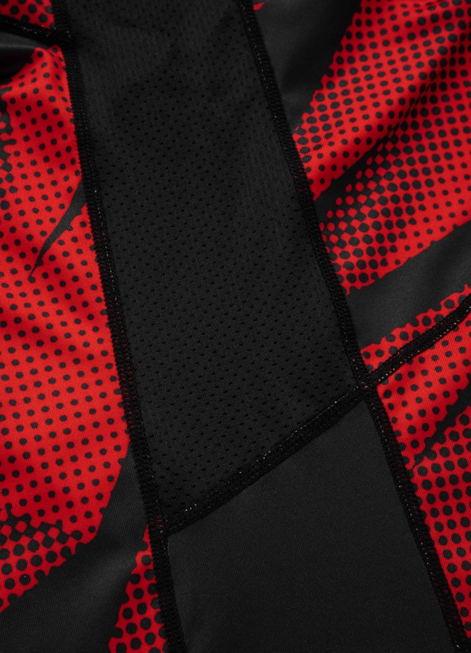 Koszulka Longsleeeve męski Pit Bull Pitbull Performance Pro Plus Dot Camo II czerwona