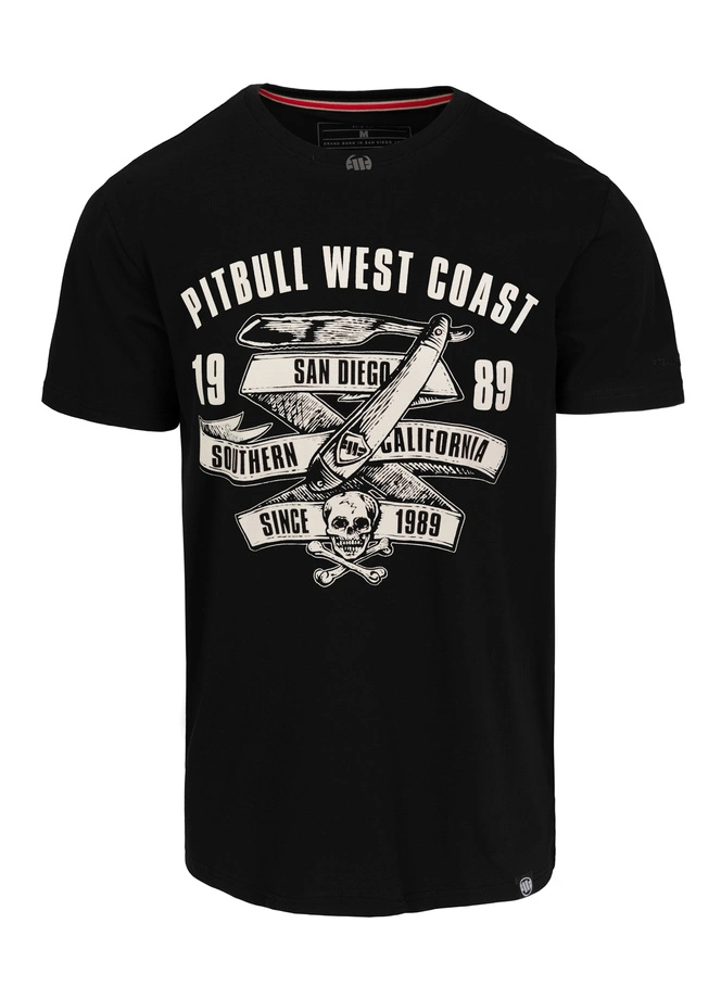 Koszulka męska T-Shirt Pit Bull Pitbull Oldschool Razor Slim Fit czarna