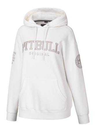 Bluza damska z kapturem oversize Pitbull Pit Bull Tyrian hooded biała