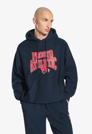 Bluza męska z kapturem oversize Prosto Chicago granatowa