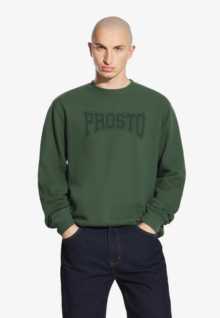 Bluza męska Prosto College crewneck khaki zielona