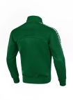 Bluza męska rozpinana Pitbull Pit Bull Tape Logo 24 Trackjacket zielona