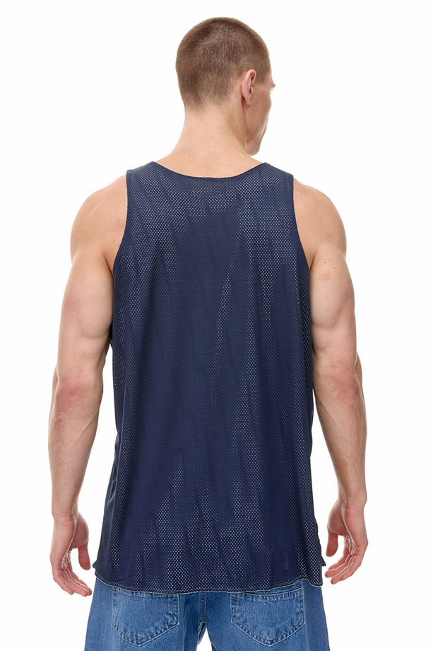 Koszulka męska Tank Top Mass Dnm Rust Reversible Mesh biała/granatowa