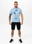 Koszulka męska T-Shirt Pit Bull Palms jasna niebieska