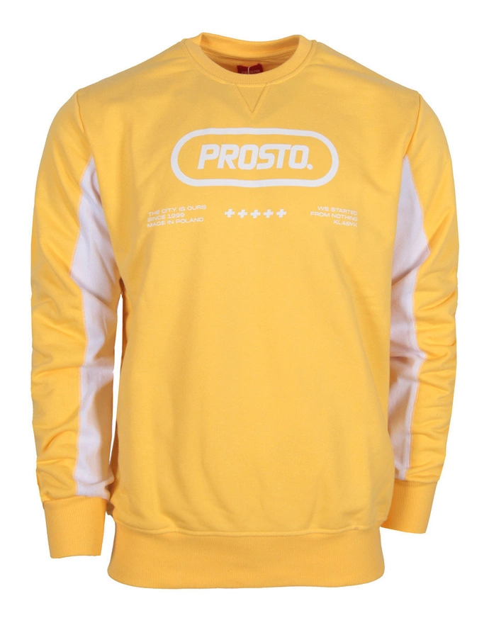 Bluza męska Prosto Klasyk Rounds crewneck żółta