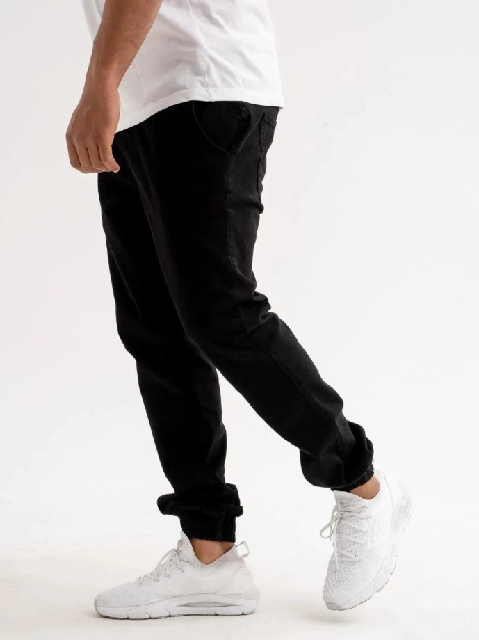 Spodnie męskie Jogger Jeans Jigga Wear Crown czarne