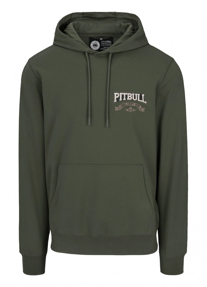 Bluza męska z kapturem Pitbull Pit Bull Troublemaker zielona