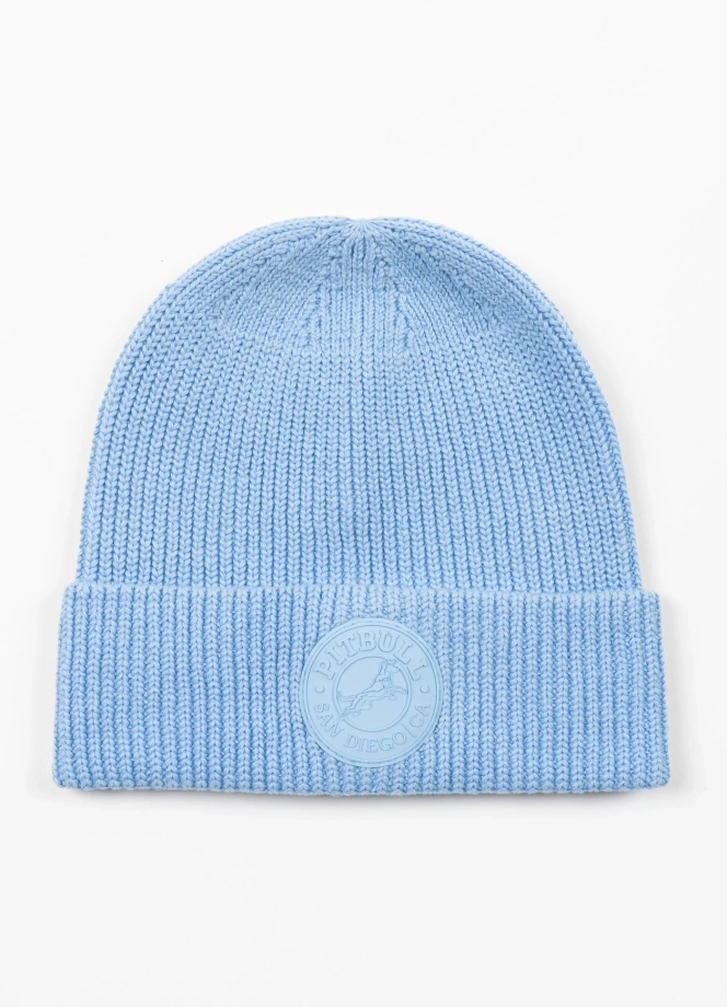 Czapka zimowa Pitbull Beanie San Diego CA jasno niebieska