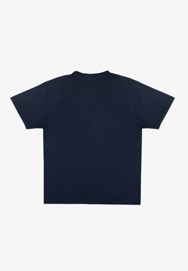 Koszulka męska t-shirt oversize Prosto Big Log Washed granatowa