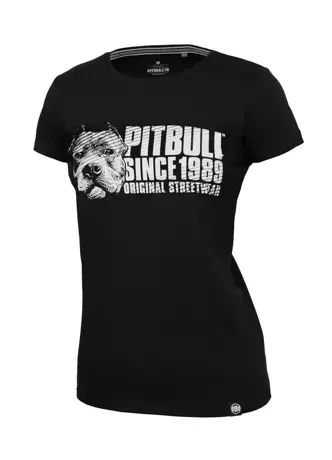 Koszulka t-shirt damski Pitbull Pit Bull Blood Dog czarna