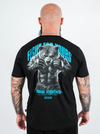 Koszulka męska t-shirt Środowisko Miejskie Essential Grizzly Bear czarna