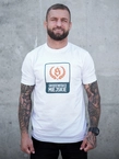Koszulka męska t-shirt Środowisko Miejskie Laur Orange biała