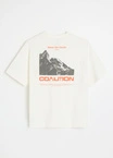 Koszulka męska t-shirt Coalition CLTN Dew kremowa