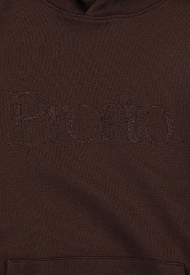 Bluza męska z kapturem oversize Prosto Mizo brązowa