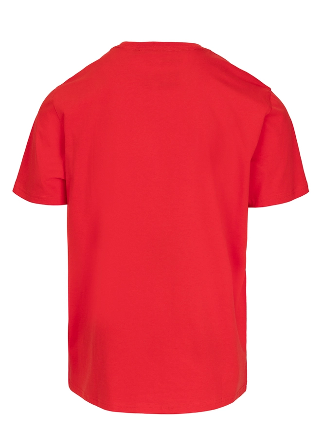 Koszulka męska T-Shirt Pitbull Logo Palms fluo czerwona