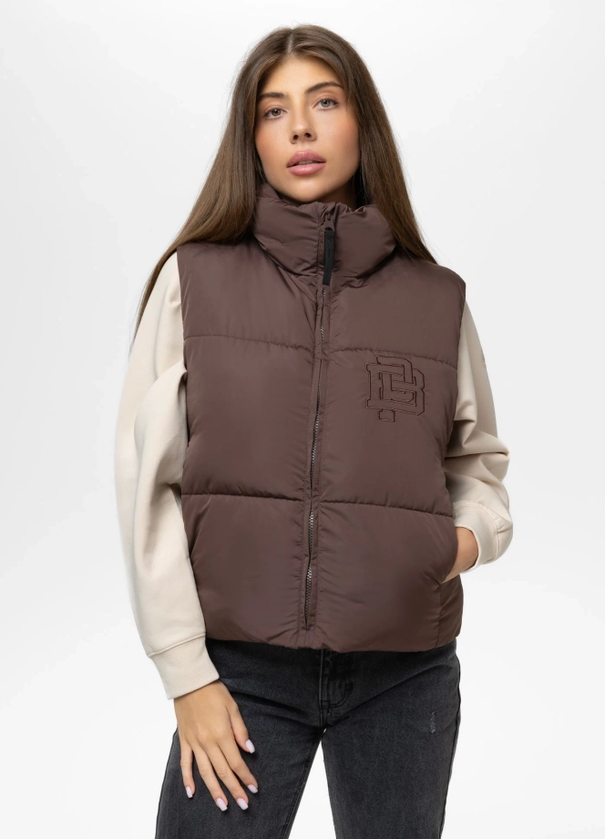 Bezrękawnik damski kamizelka Pit Bull Harriet brązowa