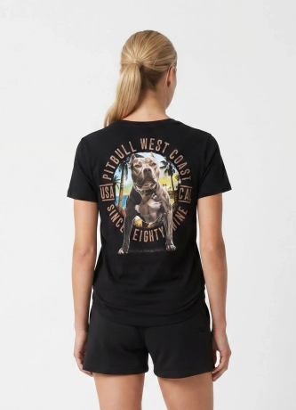 Koszulka t-shirt damska Pit Bull Beach Girl czarna