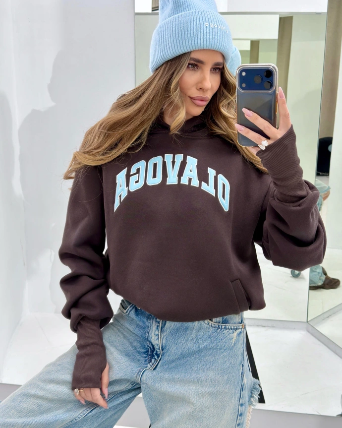 Bluza damska OLAVOGA PRECISE brązowa