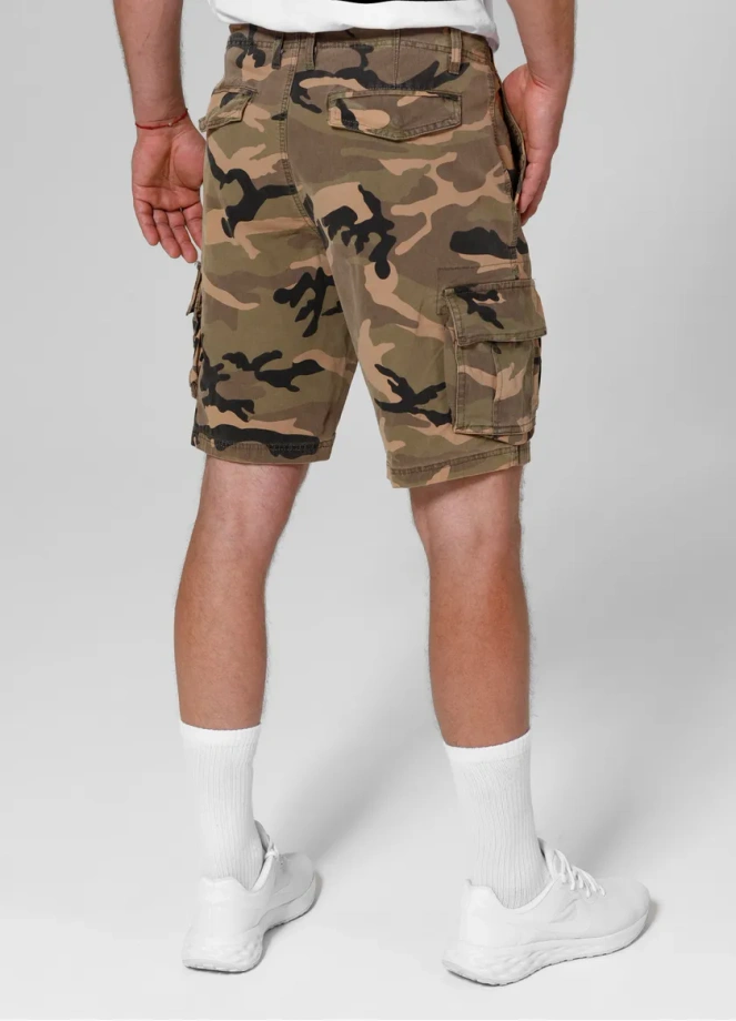 Spodenki szorty męskie bojówki Pitbull Pit Bull Cargo Jackal woodland camo