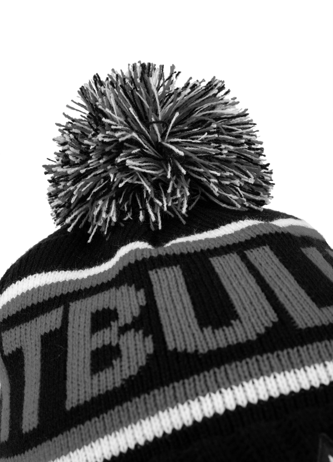 Czapka zimowa z pomponem Pit Bull Beanie Fleming czarno/szara