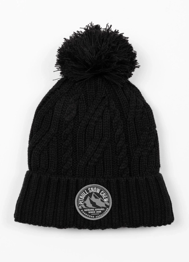 Czapka zimowa z pomponem Pit Bull Beanie Bubble Snow Crew 25 czarna