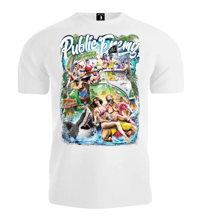 Koszulka męska T-shirt Public Enemy Hardcore Holiday biała