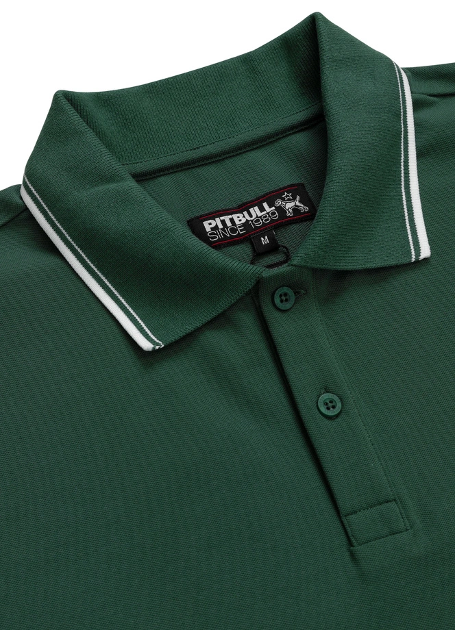 Koszulka męska Polo Pitbull Pique Stripes Regular zielona