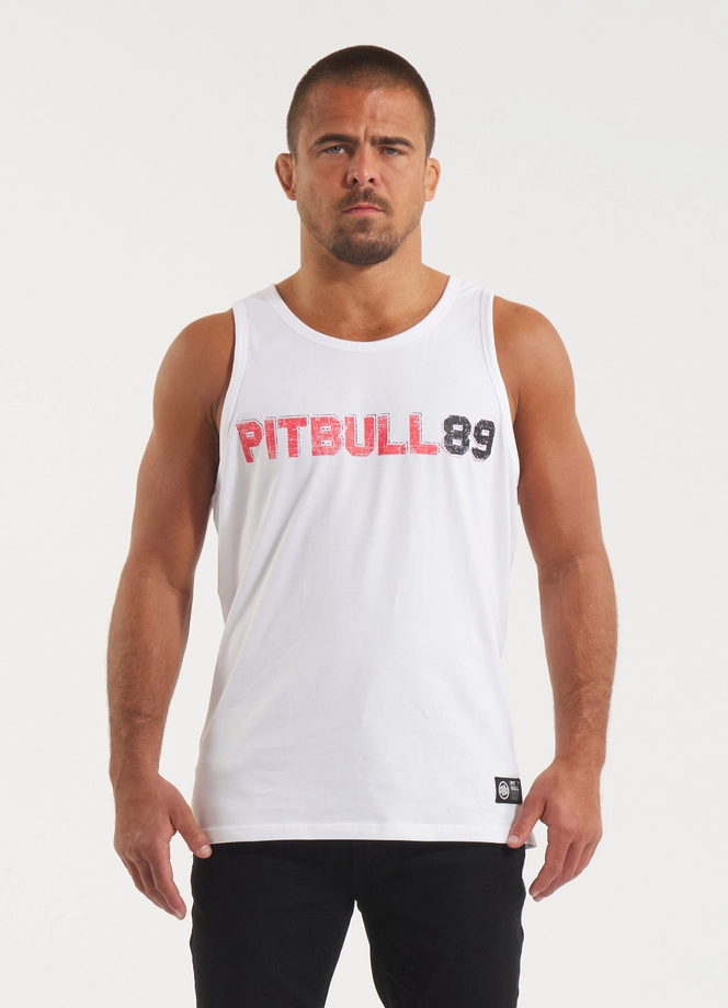 Koszulka męska tank top Pit Bull Pitbull Dog 89 25 biała