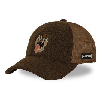Czapka z daszkiem Capslab Looney Tunes TAZ brązowa