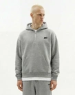 Bluza męska z kapturem half-zip Prosto Big Log Infinity szara