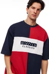 Koszulka męska t-shirt Mass Dnm Tony granatowo/czerwona