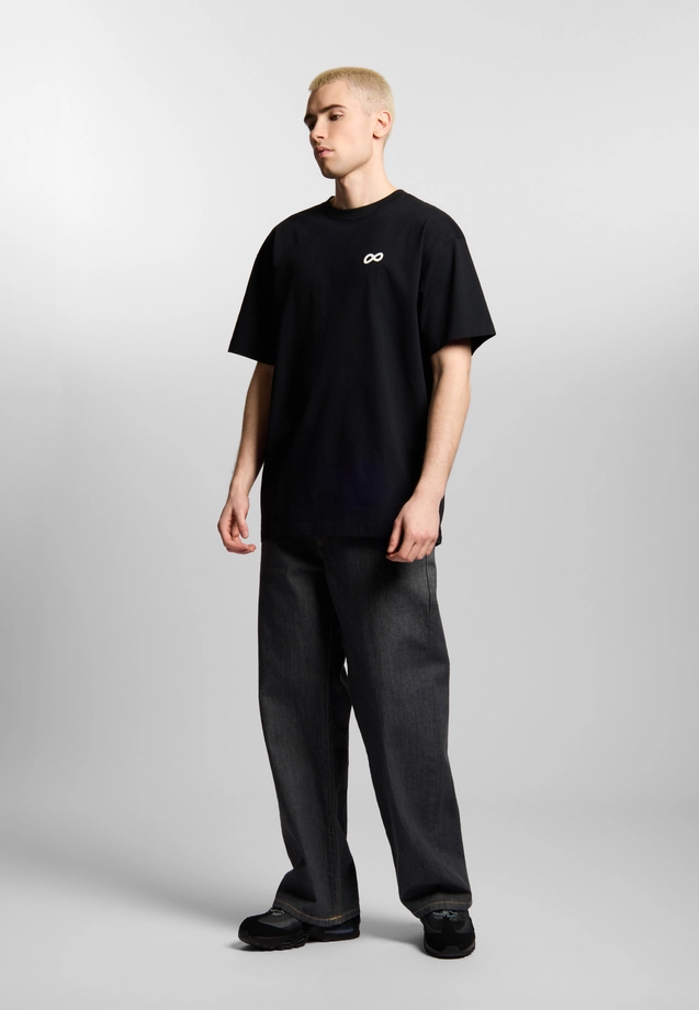 Koszulka męska t-shirt oversize Prosto Big Log Infinity czarna