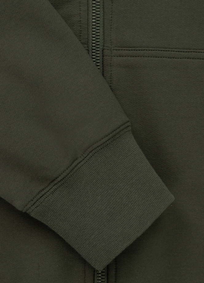 Bluza męska z kapturem Pitbull Pit Bull Para Bellum ZIP zielona