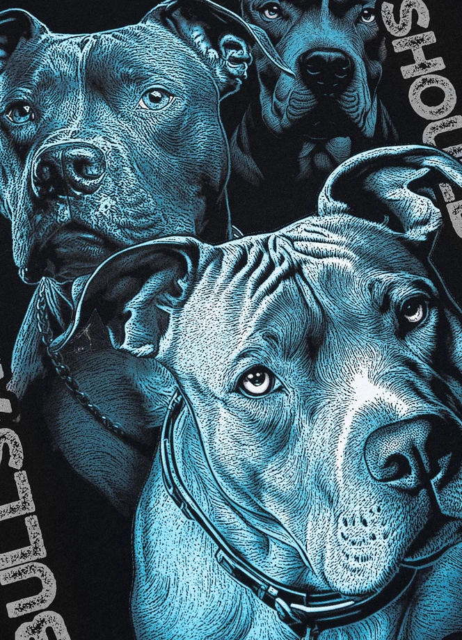 Koszulka męska T-Shirt Pit Bull Protector czarna