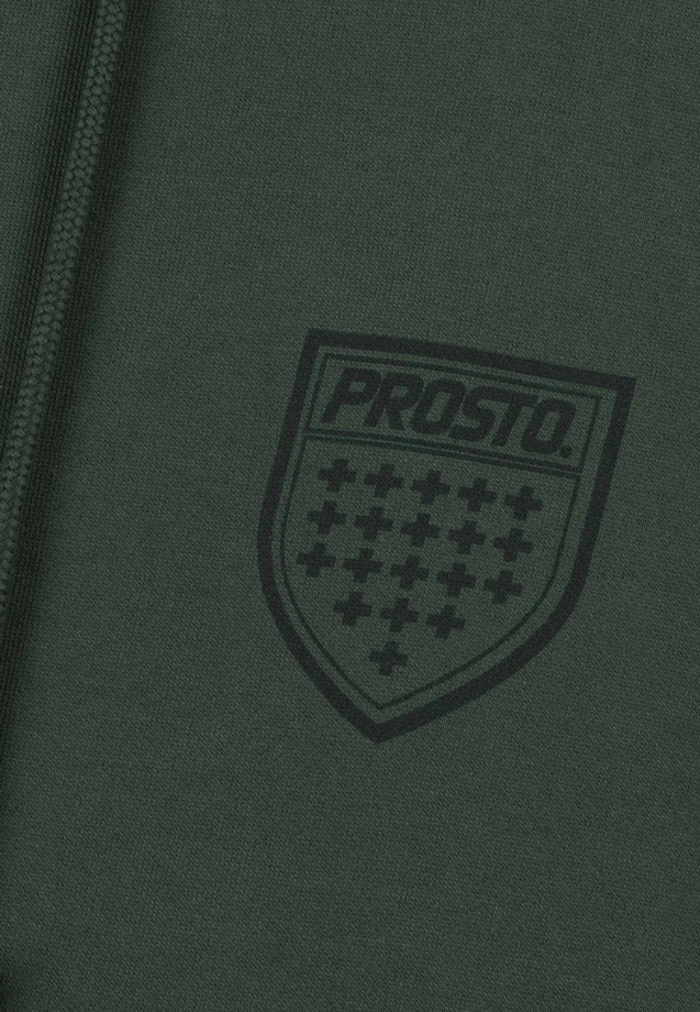 Bluza męska rozpinana z kapturem Prosto Shield zielona