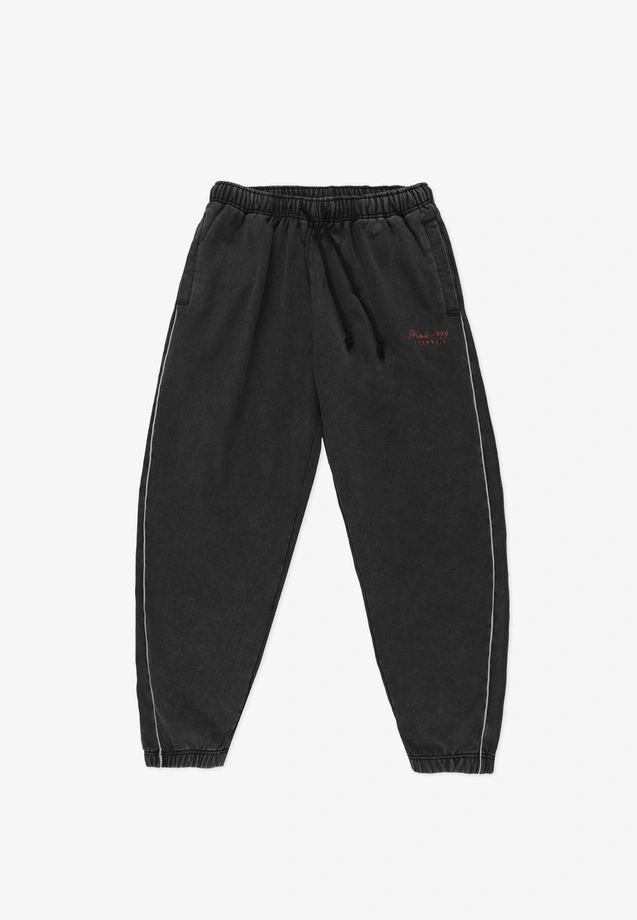 Spodnie dresowe męskie oversize Prosto Team Washed czarne
