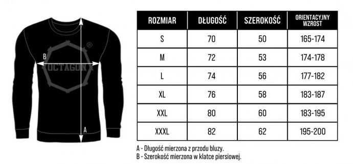 Bluza z kapturem Octagon Tyle Szans Ile Odwagi ZIP hooded trójkolorowa
