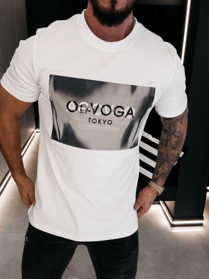 Koszulka męska T-Shirt Olavoga Almain kremowa