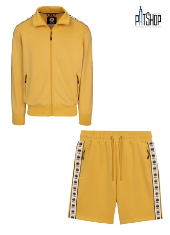 Komplet dresowy krótki Pitbull Pit Bull Powers żółty
