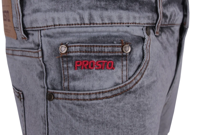 Spodnie męskie jeans Prosto Klasyk Regular Pocklog 24 szare