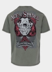 Koszulka męska T-Shirt Pit Bull Pitbull Denim Washed Raw Ace Of Spades zielona