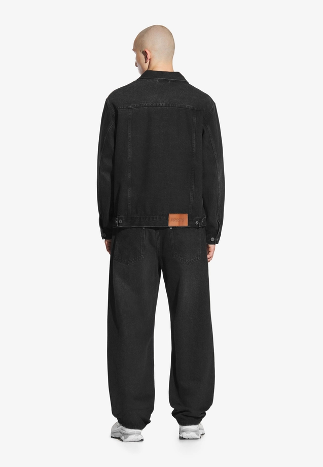 Kurtka męska jeansowa Prosto Civil sprany czarny