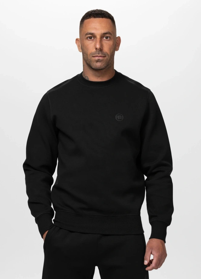 Bluza męska bez kaptura Pit Bull Charger Small Logo czarna