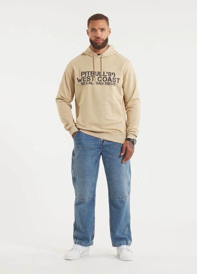 Bluza męska z kapturem Pitbull Pit Bull Driving beżowa