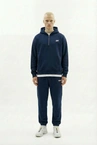 Bluza męska z kapturem half-zip Prosto Big Log Infinity granatowa