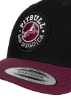 Czapka z daszkiem Snapback Trucker Pit Bull Pitbull San Diego CA czarno/bordowa