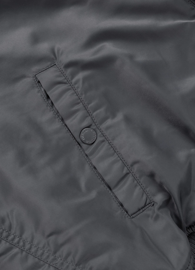 Kurtka męska przejściowa bejsbolówka Pit Bull Hacket grafitowa szara