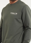 Bluza męska bez kaptura Pitbull Pit Bull Para Bellum zielona