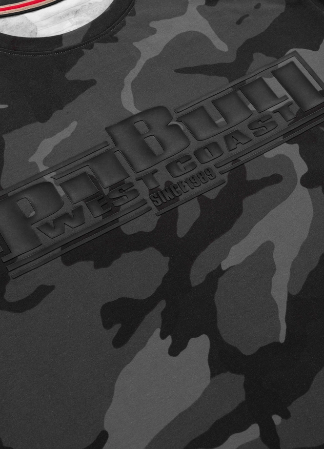 Koszulka męska T-Shirt Pit Bull Pitbull Classic Boxing Slim Fit czarna camo