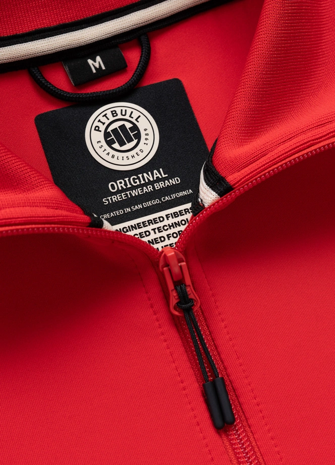 Bluza męska rozpinana Pit Bull Powers 26 fluo czerwona
